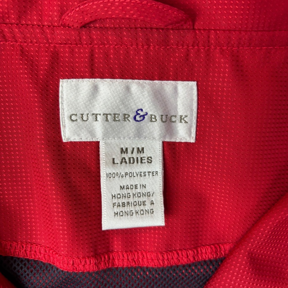 Cutter & Buck Ladies Newcastle Pullover Windbreaker Jacket Red Medium - Picture 5 of 8